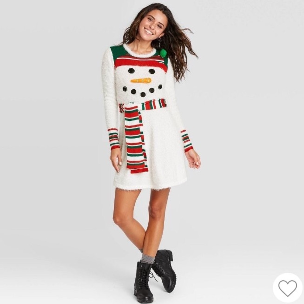 SOLD OUT! ⚡️🆕 NWT ugly Christmas sweater dress snowman - Picture 2 of 12